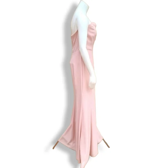 JILL STUART Academy Pink Strapless Floor Length Gown 12 Wedding Formal Dress - Picture 7 of 16